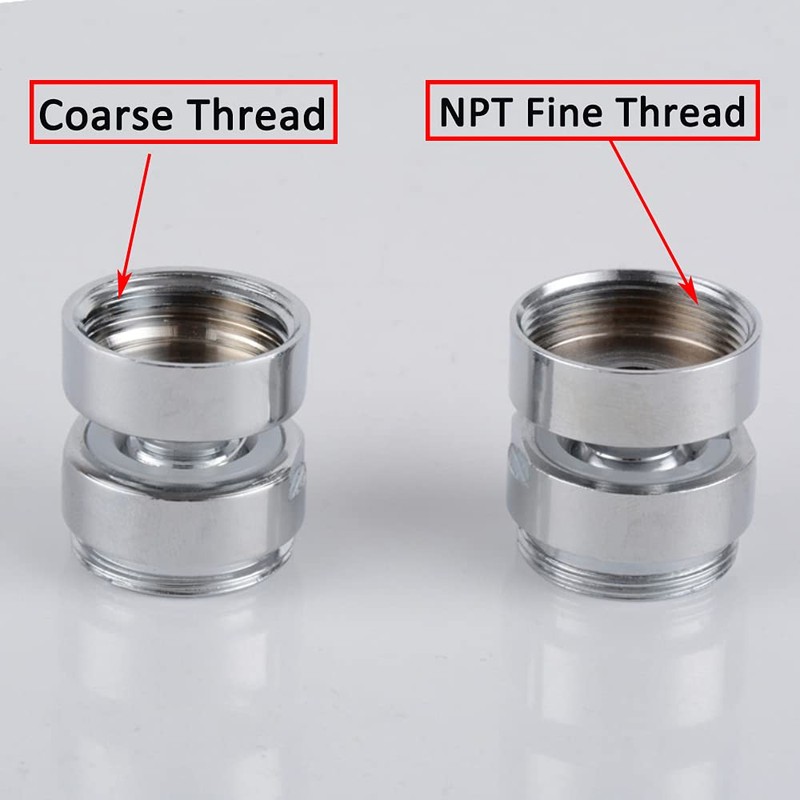 HATOOLHA® 2 Piece Tap Swivel Adapter 360 Degree Brass Thread