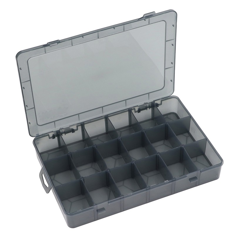 Multi Compartment Parts Box Removable Divider Transparent Plastic 18 Grids