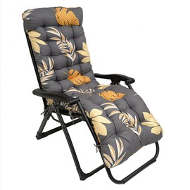 iMounTEK Chaise Lounger Cushion Recliner Rocking Chair Pad Sofa Mat Deck Chair Cushion Chair Cushion Long Bench Cushion for Indoor Outdoor Recliner Zero Gravity Chair Pad(YellowLeaf)