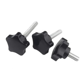 Yudesun Hardware Accessories Star Handle Screws - M4 M5 M6 M8 M10 Plastic Star Knob Clamp Handle Thumb Screw Male Thread 5-10 Pieces