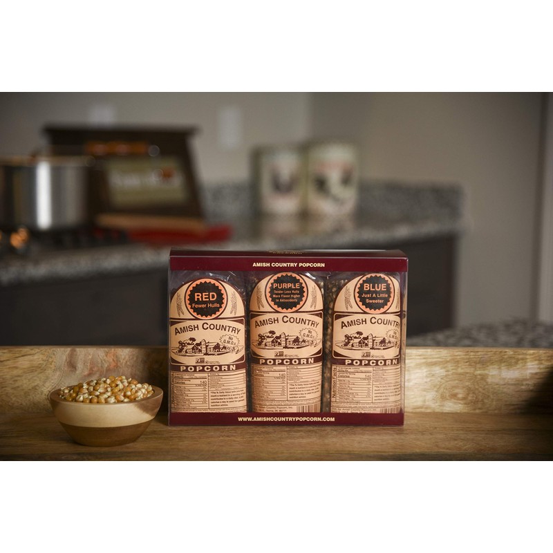 Amish Country Popcorn | 3 (1 Lb Variety Gift Set)