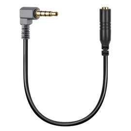 Microphone Adapter TRS Female to TRRS Male 3.5mm Mic Audio Patch Cable Converter (Black)