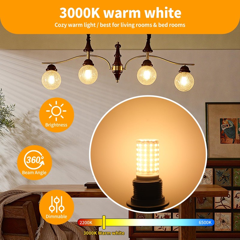 SCHERARX 2Pack E26 Led Bulb 60Watt Equivalent, E26 Dimmable Light