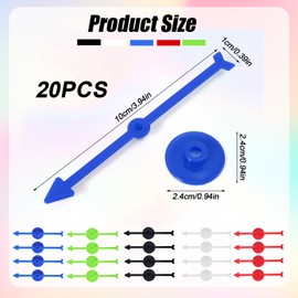 20pcs 5 Colors Durable Plastic Board Game Pieces,3.94in Arrow Spinners Activities Replacement Parts Educational Tools,for DIY Craft Projects Classroom Accessories Supplies(Color Combo 4)