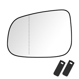 Senzeal Driver Side Heated Mirror Glass Replacement for Volvo S60 2012-2017 S80 2012-2016 V60 2015-2018 Jaguar XF XJ 2013-2018 XK 2014 2015 Convex Mirror with Backing Plate (Left Side)