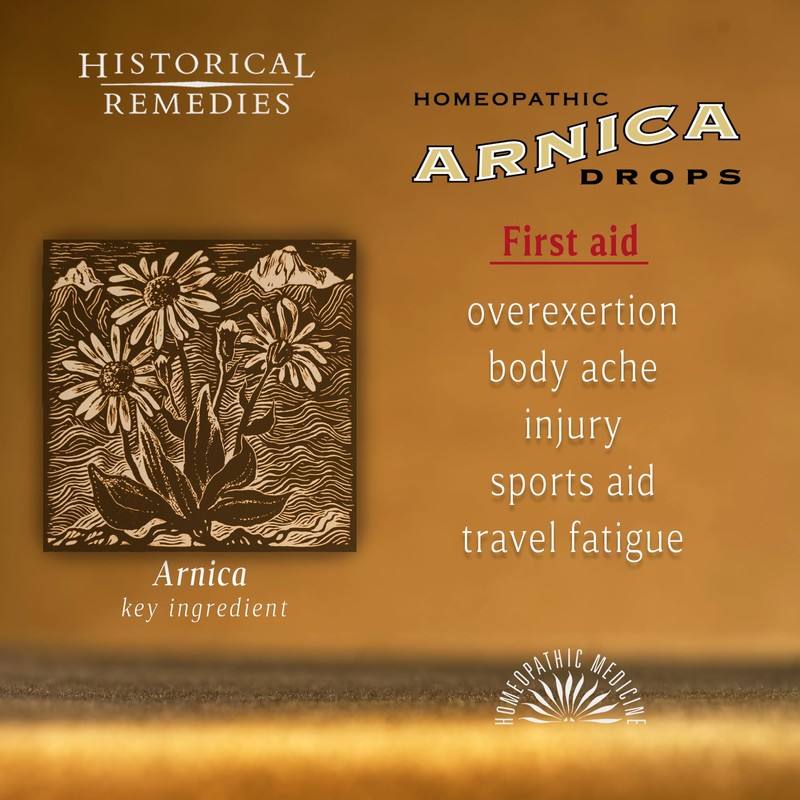 Historical Remedies Arnica Drops (1 Pack) | Homoeopathic First Aid