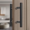 Ranbo 12 Inch Double Sided Barn Door Handle, H-Shaped Shower