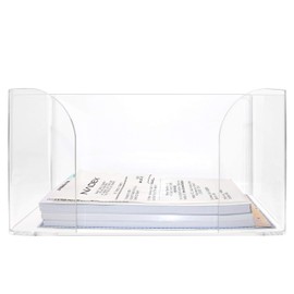 Nadex Clear Acrylic Check Tray - 2.5mm Thickness Durable Economical Deposit Ticket and Cheque Holders - Holds Deposit Slips, Tickets, Vouchers, Cheques