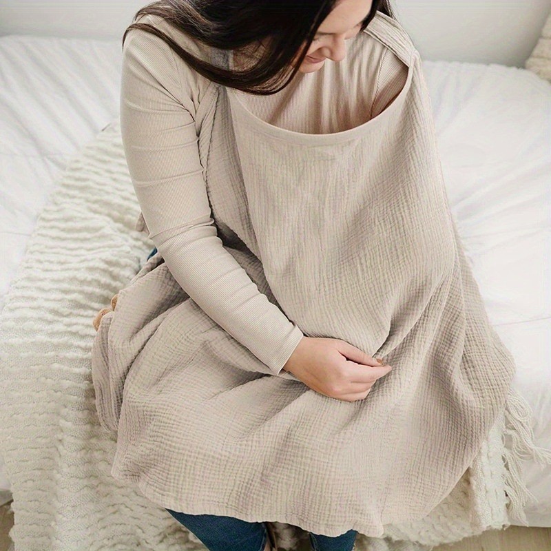 Breathable Nursing Cover for Breastfeeding – Lightweight Muslin Privacy Shawl