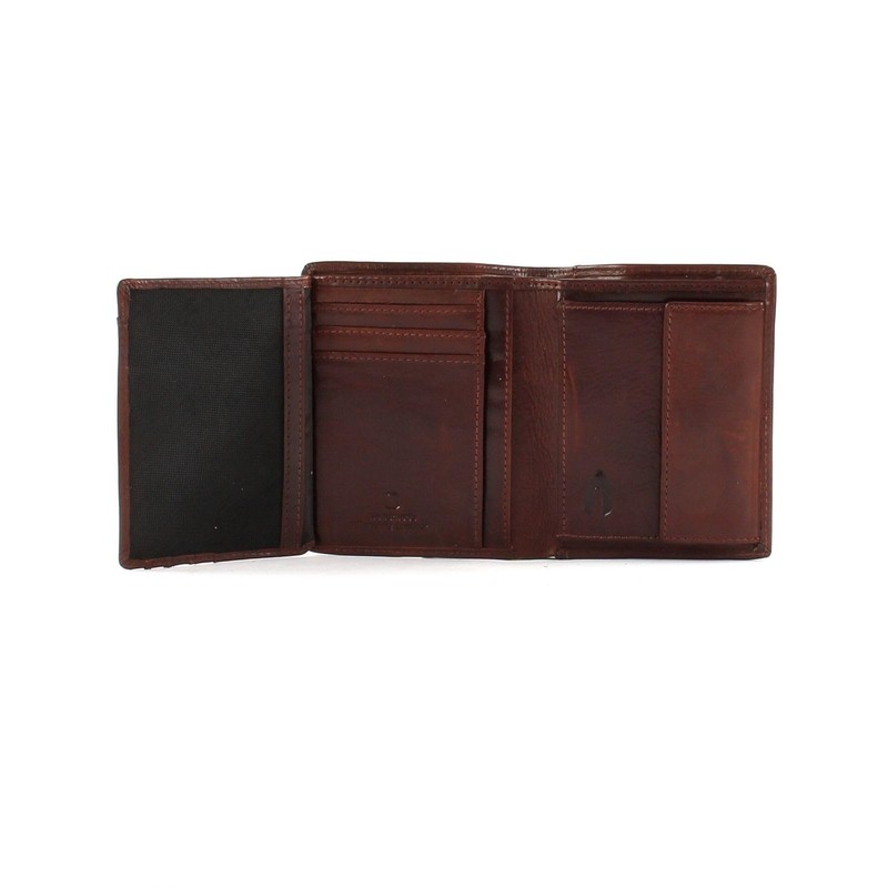 camel active Japan Herren Geldbörse Hochformat RFID Leder Mittelgroß Cognac