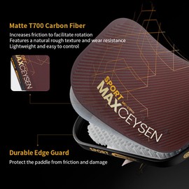 Pickleball Paddles Carbon Fiber Single Paddle USAPA Approved 16MM High Performance Lightweight Racket with Wide Face Long Grip for Men Women Beginner Starters Black Orange