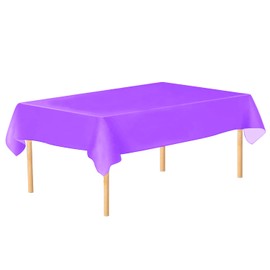 Trimming Shop 1 Piece Purple Tablecloth Disposable Plastic Table Cover Waterproof Wipe Clean 54" x 72" Rectangle Table Cloths for Baby Shower Wedding Birthday Christmas Party Home Table Decorations