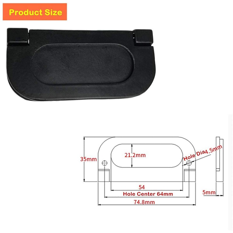 CTRICALVER 4 Pieces of Invisible Handles | 75mm knobs Kitchen