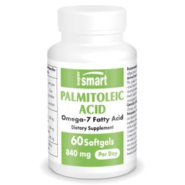 Täglich 840 mg Palmitoleinsäure - Patentiertes Omega 7 (Provinal®) - Aus Fischöl - Hautpflege - Unterstützt den Cholesterinspiegel und schützt das Herz - Glutenfrei - Von Supersmart