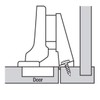 Blum 9mm Inset Face Frame Adapter Plate, Cam Adj Height,