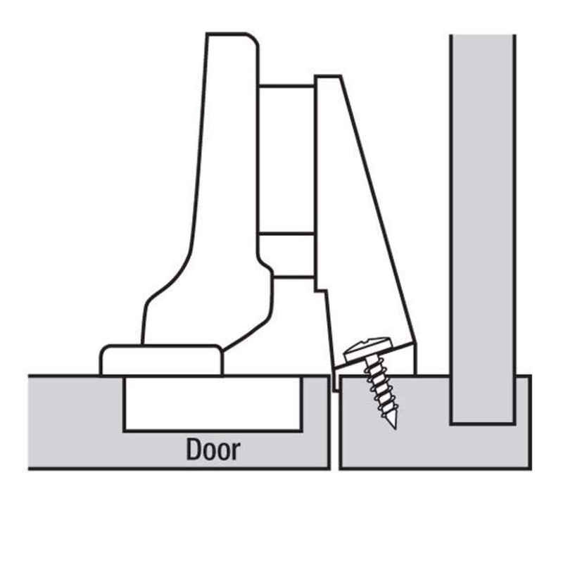 Blum 9mm Inset Face Frame Adapter Plate, Cam Adj Height,