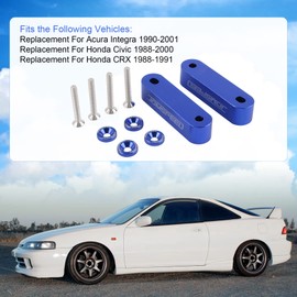 JDMSPEED Anodized Blue JDMSPEED Hood Spacer Hood Riser 3/4" Replacement For Honda Civic CRX Del Sol Acura Integra