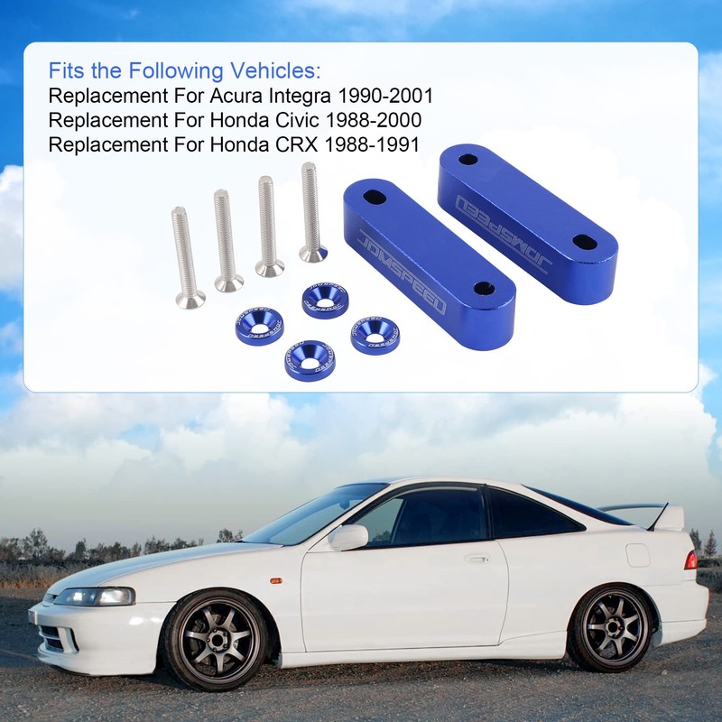 JDMSPEED Anodized Blue JDMSPEED Hood Spacer Hood Riser 3/4" Replacement