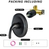 LIWEIKE Matte Black Shower Handle Valve Single Function Shower Valve