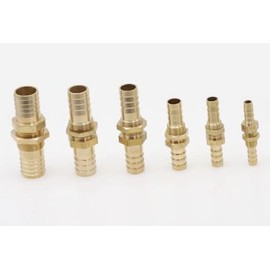 Motorsport Bulkhead Fitting Brass Barb Pipe Hose Tube Connector Adapter Fuel Oil (10MM)