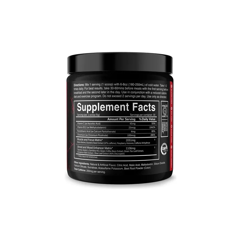 Suplemento Polvo Cobra Nutrition Termogénico The Ripper Sabor Watermelon Candy