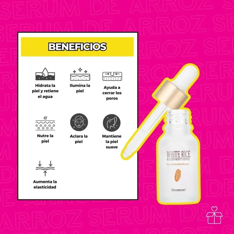 Serum Arroz Blanco Rorec Día Noche 15mL FPS 15 Rostro