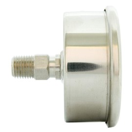 2-1/2" All Stainless Steel Oil Filled Pressure Gauge - 1/4" NPT Center Back 0-160PSI