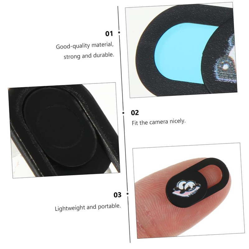 CIYODO 3pcs Panda Pattern Webcam Cover Slide for Privacy Protection
