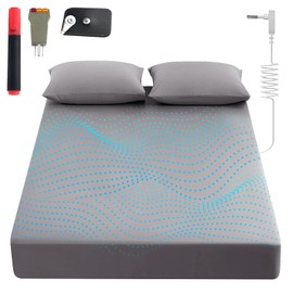 Grounding Sheets King, 90% Organic Cotton+ 10% Pure Silver Fiber,Grounded Bed Sheet Kit, Deep Pocket Grounded Bed Sheet, Relieves Pain - Used for Healthy Sleep Therapy (Gray, Twin XL)