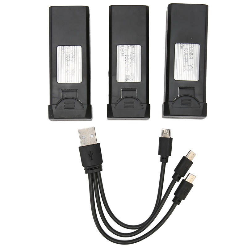 3PCS Drone Lithium Battery Portable Rechargeable 1800MAH 3.7V Quadcopter Drone