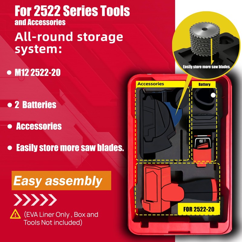 EVA Liner for 48-22-8435 Packout Tool Box | Compatible with