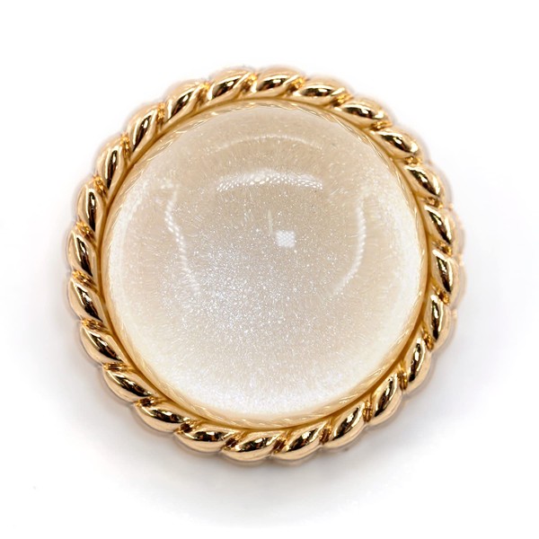 Craftisum 20 pcs Clear Glass Dome White Shimmer Layer Sewing