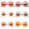 letcdfer Children's sunglasses, cute sunflower glasses, round sunglasses, cute flower