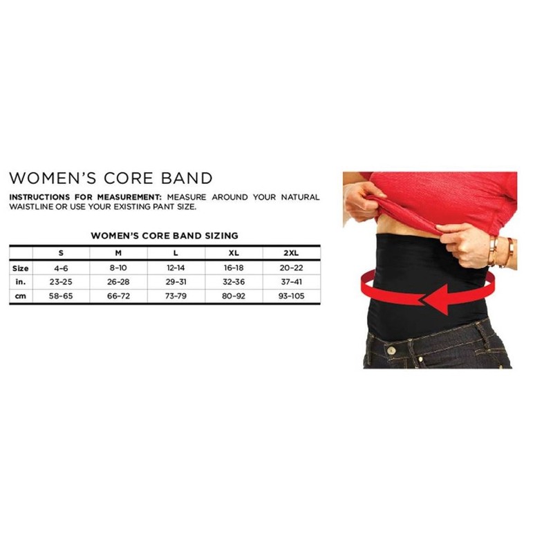 Tommie Copper Women's Recovery Infinity Core Compression Band, Black, XX-Large