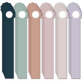 30 Pcs Library Book Dividers with 60 Pcs Stickers 2×11.8 inch Plastic Shelf Markers for Shelves School Library Classroom Student Teacher