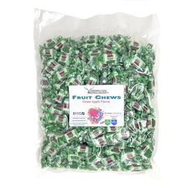 Green Apple Flavored Fruit Chews, 2 Pounds Bulk