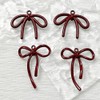 QREED 12pcs Red Bow Charm,Cute Charms Bowknot Pendant,Alloy Metal Charms