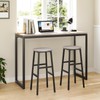 MAHANCRIS Bar Stools, Set of 2 Round Bar Chairs with