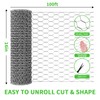 16in x 100ft Craft Chicken Wire Mesh, Hexagonal Galvanized Wire