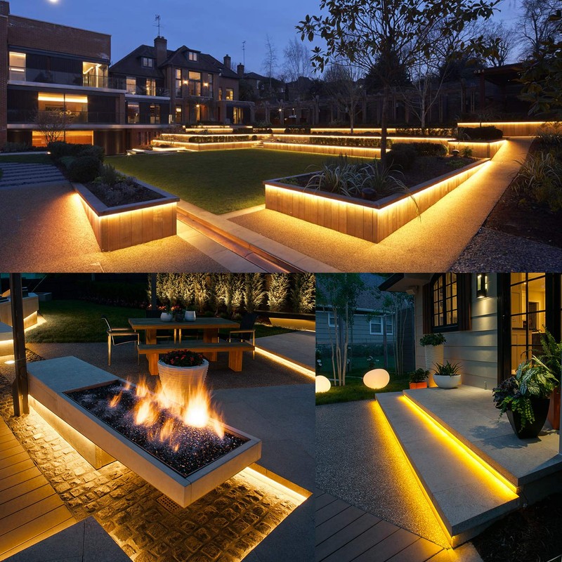 ollrieu 50ft 360 LED Rope Lights, 110V Warm White 3000K,