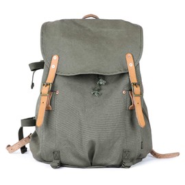 Gootium Canvas Backpack - Vintage Military Rucksack Travel Dayack, Green