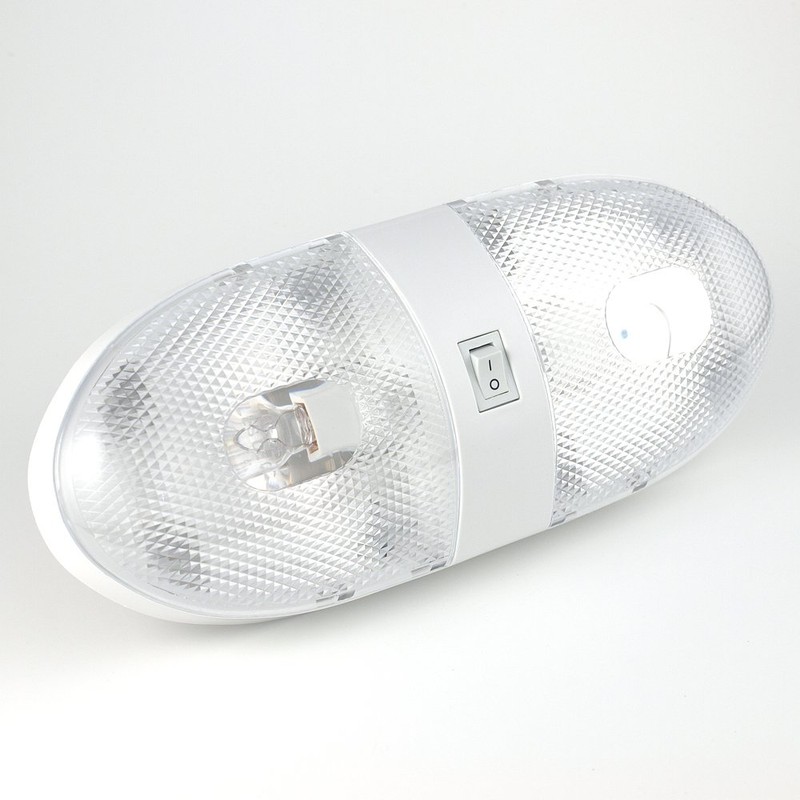 Lumitronics RV Double Ceiling Dome Light, Interior Lighting for Camper