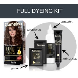 Delia Cameleo Permanent Hair Colour Cream with Omega Plus (5.4 Chestnut)