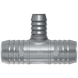 Spears 1401 Series PVC Tube Fitting, Tee, Schedule 40, Gray, 2" Barbed