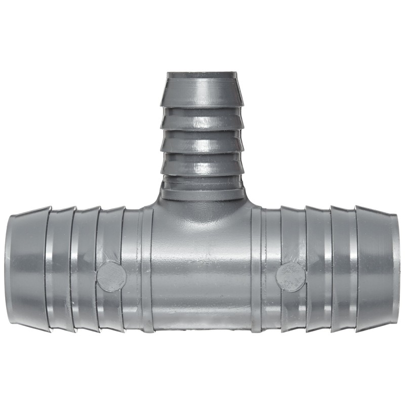 Spears 1401 Series PVC Tube Fitting, Tee, Schedule 40, Gray,
