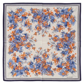 Jill Stuart 50109006 Women's Silk Print Petite Scarf, Women's Mimosa, navy