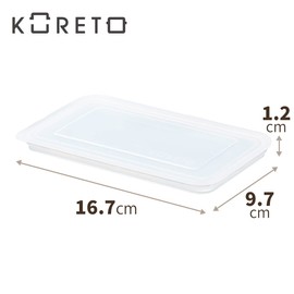 Tenma Bento Box, Coleto Lunchbox, Lid, Clear, 6.6 x 3.8 x 0.5 inches (16.7 x 9.7 x 1.2 cm)