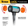 Titan DBX 63628 28oz Dead Blow Hammer with Interchangeable Polyurethane