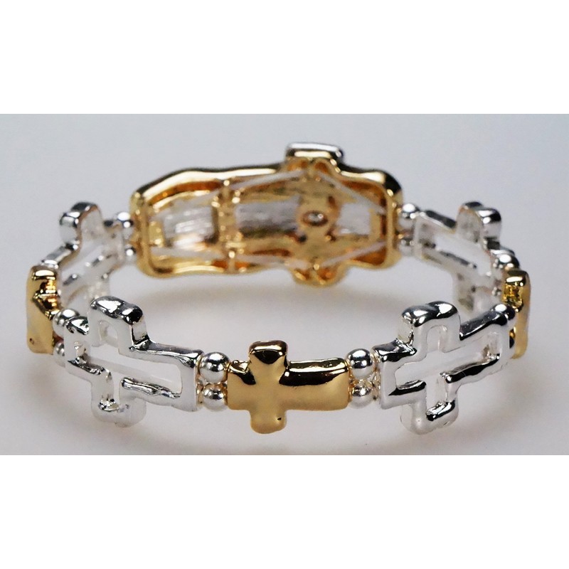 Rickisgifts Bracelet - Serenity Prayer Stretch Bracelet - Silver Tone