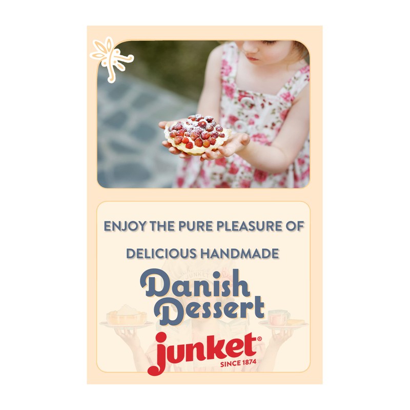 Junket Danish Dessert Strawberry 4.75 Oz (Pack of 6)